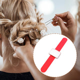 Maxbell Silicone Wrist Strap Bracelet Convenient Hair Clip Holder Professional Red