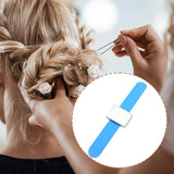 Maxbell Silicone Wrist Strap Bracelet Convenient Hair Clip Holder Professional Light blue