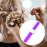 Maxbell Silicone Wrist Strap Bracelet Convenient Hair Clip Holder Professional Purple