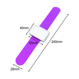 Maxbell Silicone Wrist Strap Bracelet Convenient Hair Clip Holder Professional Purple