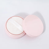 Maxbell Empty Loose powder containers with Puff Delicate Workmanship Useful Tool Pink