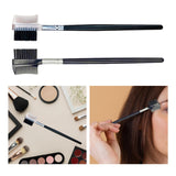Maxbell Eyelash Comb and Eyebrow Brush Makeup Tool Brow and Lash Brush for Women Clear