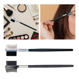 Maxbell Eyelash Comb and Eyebrow Brush Makeup Tool Brow and Lash Brush for Women Clear