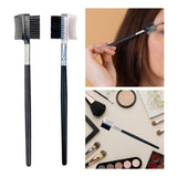 Maxbell Eyelash Comb and Eyebrow Brush Makeup Tool Brow and Lash Brush for Women Clear