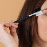 Maxbell Eyelash Comb and Eyebrow Brush Makeup Tool Brow and Lash Brush for Women Clear