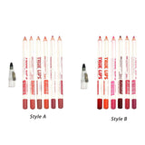 Maxbell 6 Pieces Lip Liner Pencil Smooth Application Water Resistant for Girls Style A