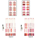 Maxbell 6 Pieces Lip Liner Pencil Smooth Application Water Resistant for Girls Style A
