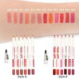 Maxbell 6 Pieces Lip Liner Pencil Smooth Application Water Resistant for Girls Style A