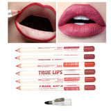 Maxbell 6 Pieces Lip Liner Pencil Smooth Application Water Resistant for Girls Style A