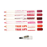 Maxbell 6 Pieces Lip Liner Pencil Smooth Application Water Resistant for Girls Style B