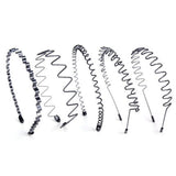 Maxbell fashionable hair Headband Mixed Styles Wave Hair Hoop Sports for Women Men 5pcs