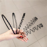 Maxbell fashionable hair Headband Mixed Styles Wave Hair Hoop Sports for Women Men 5pcs