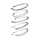 Maxbell fashionable hair Headband Mixed Styles Wave Hair Hoop Sports for Women Men 5pcs