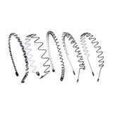 Maxbell fashionable hair Headband Mixed Styles Wave Hair Hoop Sports for Women Men 5pcs