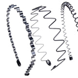 Maxbell fashionable hair Headband Mixed Styles Wave Hair Hoop Sports for Women Men 5pcs