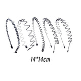 Maxbell fashionable hair Headband Mixed Styles Wave Hair Hoop Sports for Women Men 5pcs