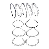 Maxbell fashionable hair Headband Mixed Styles Wave Hair Hoop Sports for Women Men 5pcs
