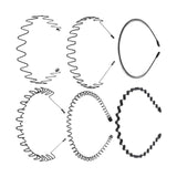 Maxbell fashionable hair Headband Mixed Styles Wave Hair Hoop Sports for Women Men 6pcs