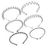 Maxbell fashionable hair Headband Mixed Styles Wave Hair Hoop Sports for Women Men 6pcs