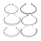 Maxbell fashionable hair Headband Mixed Styles Wave Hair Hoop Sports for Women Men 6pcs