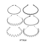 Maxbell fashionable hair Headband Mixed Styles Wave Hair Hoop Sports for Women Men 6pcs