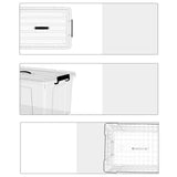 Maxbell Household Toy Storage Organizer Box Clear for Bedroom Living Room Comforter 80L