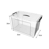 Maxbell Household Toy Storage Organizer Box Clear for Bedroom Living Room Comforter 80L