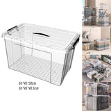 Maxbell Household Toy Storage Organizer Box Clear for Bedroom Living Room Comforter 80L