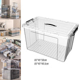 Maxbell Household Toy Storage Organizer Box Clear for Bedroom Living Room Comforter 80L