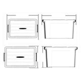 Maxbell Household Toy Storage Organizer Box Clear for Bedroom Living Room Comforter 80L