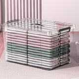 Maxbell Household Toy Storage Organizer Box Clear for Bedroom Living Room Comforter 80L