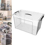 Maxbell Household Toy Storage Organizer Box Clear for Bedroom Living Room Comforter 80L