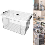 Maxbell Household Toy Storage Organizer Box Clear for Bedroom Living Room Comforter 80L