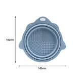 Maxbell Silicone Makeup Brush Cleaning Mats Scrubber Compact for Cleaner blue