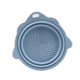 Maxbell Silicone Makeup Brush Cleaning Mats Scrubber Compact for Cleaner blue