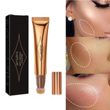 Maxbell Highlighter Stick Easy to Apply Face Brighten Contouring for Nose Body Champagne Gold