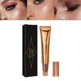 Maxbell Highlighter Stick Easy to Apply Face Brighten Contouring for Nose Body Champagne Gold