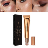 Maxbell Highlighter Stick Easy to Apply Face Brighten Contouring for Nose Body Rose Gold
