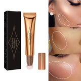 Maxbell Highlighter Stick Easy to Apply Face Brighten Contouring for Nose Body Light Pink