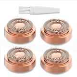Maxbell 4x 18K Goldplated Replacement Heads for Facial Hair Remover Generation 2