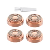 Maxbell 4x 18K Goldplated Replacement Heads for Facial Hair Remover Generation 2