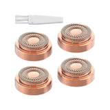 Maxbell 4x 18K Goldplated Replacement Heads for Facial Hair Remover Generation 2