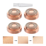 Maxbell 4x 18K Goldplated Replacement Heads for Facial Hair Remover Generation 2