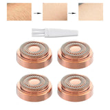 Maxbell 4x 18K Goldplated Replacement Heads for Facial Hair Remover Generation 2