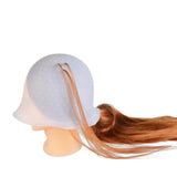 Maxbell Silicone Highlighting Cap Hair Dye Coloring Hat Adjustable DIY Reusable Soft White