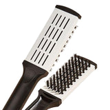Maxbell Double Sided Straightening Brush Professional Styling Comb for Shop Women White