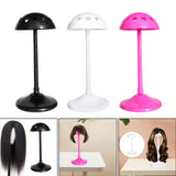 Maxbell PP Wig Hat Display Stand Adjustable Height for Hairdresser Barber Dome Top Black