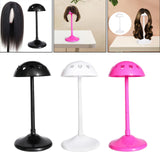 Maxbell PP Wig Hat Display Stand Adjustable Height for Hairdresser Barber Dome Top Black