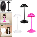 Maxbell PP Wig Hat Display Stand Adjustable Height for Hairdresser Barber Dome Top Black