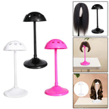 Maxbell PP Wig Hat Display Stand Adjustable Height for Hairdresser Barber Dome Top Black